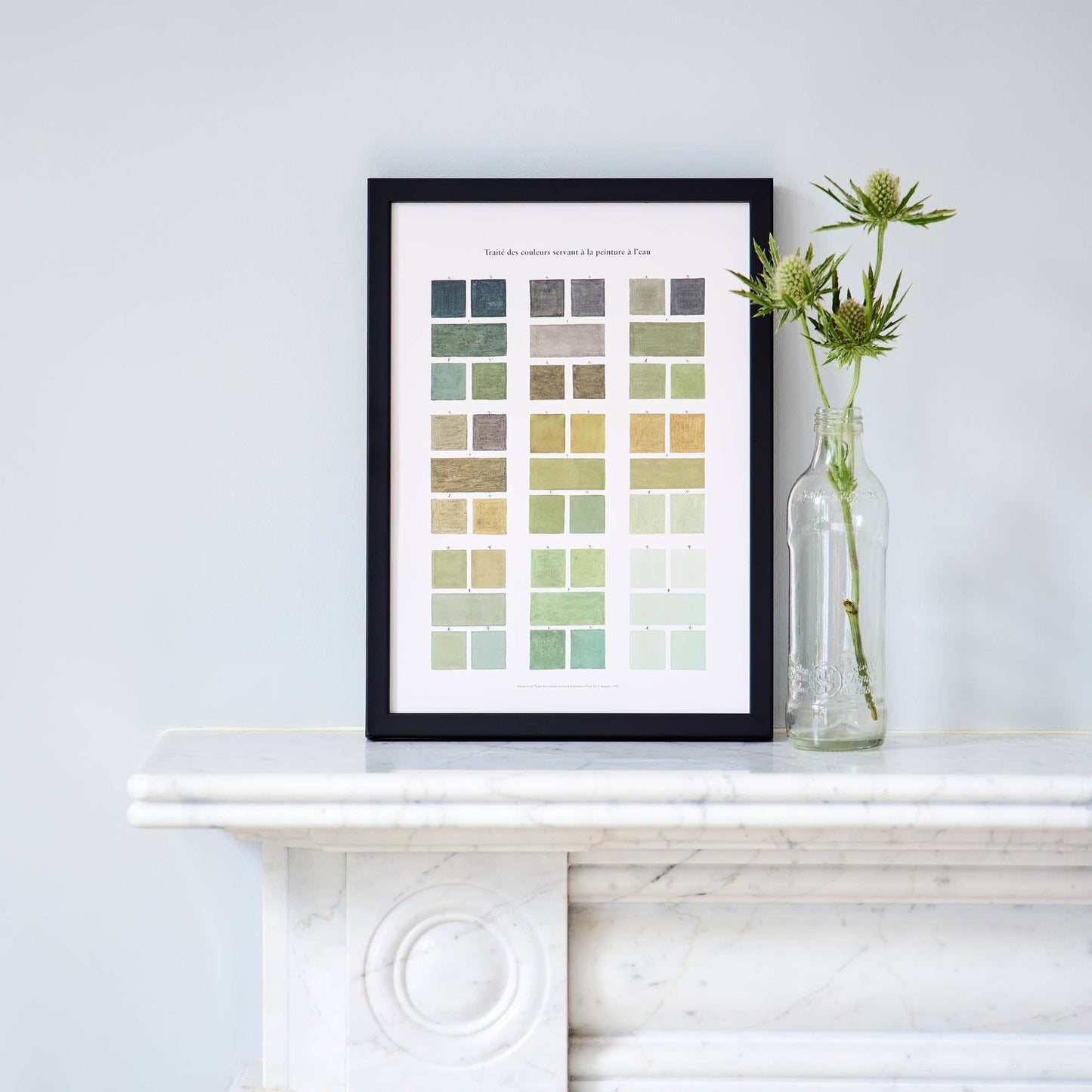 Watercolour Swatches - Green Fine Art Print