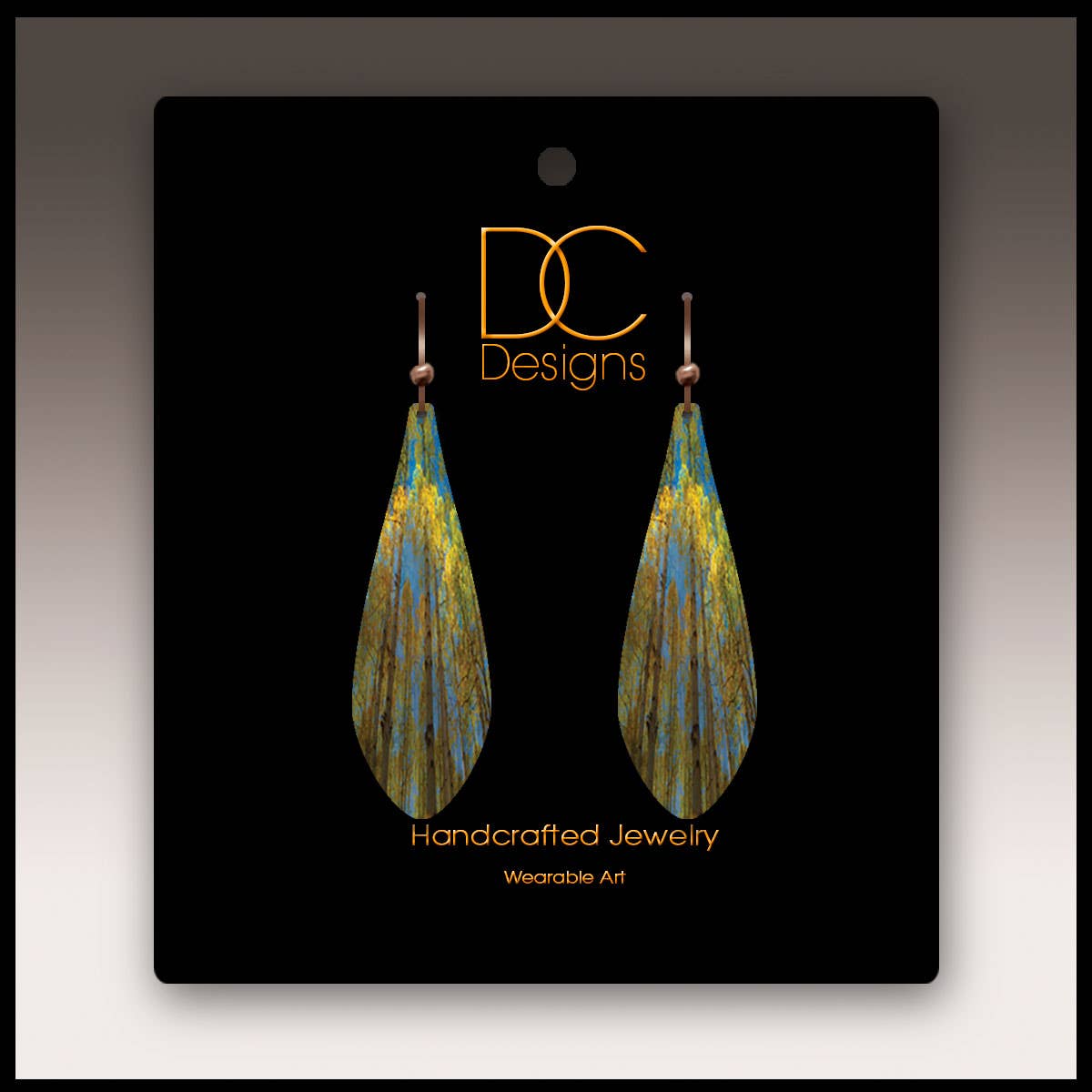 Bright Summer Aspen Nature Long Drop Earrings