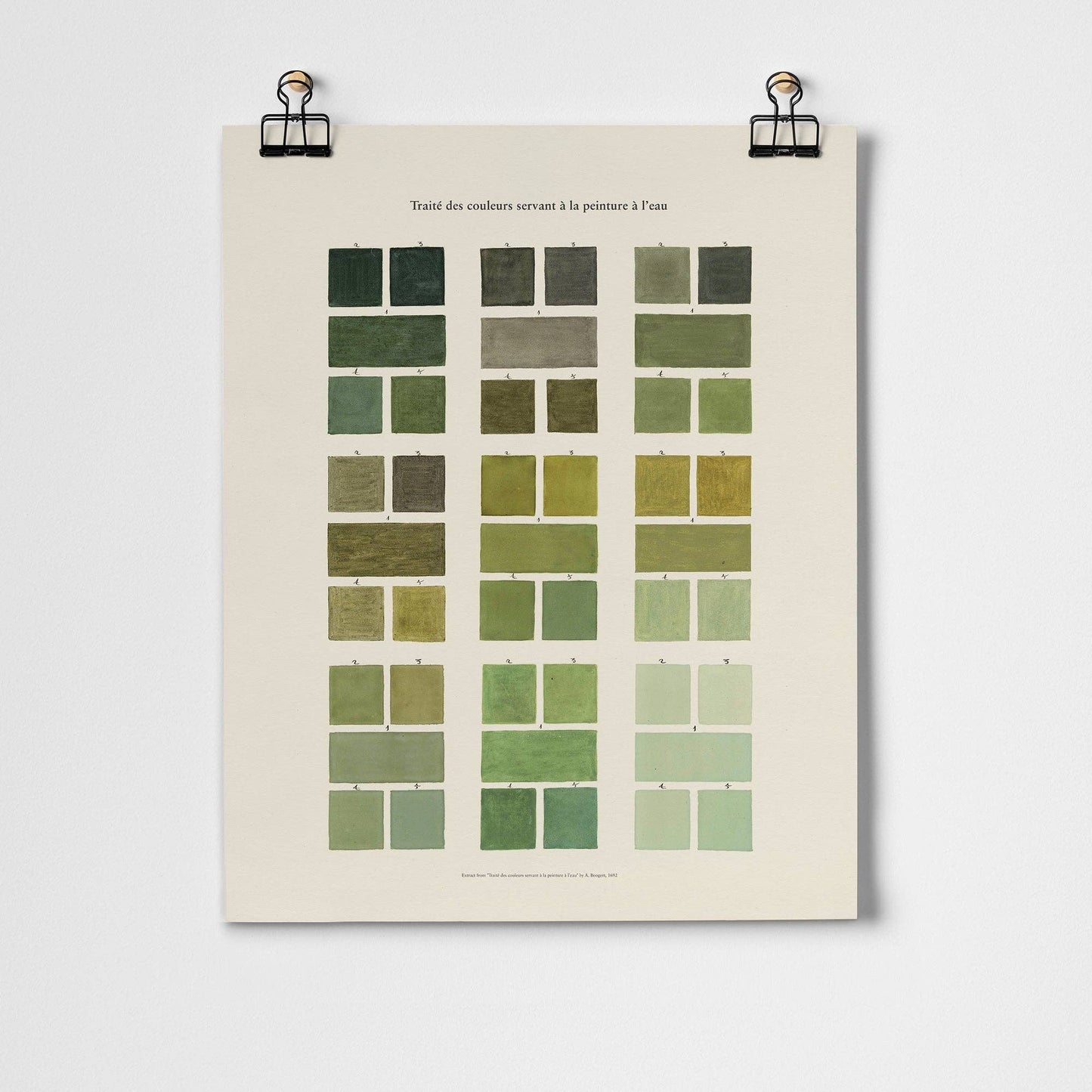 Watercolour Swatches - Green Fine Art Print