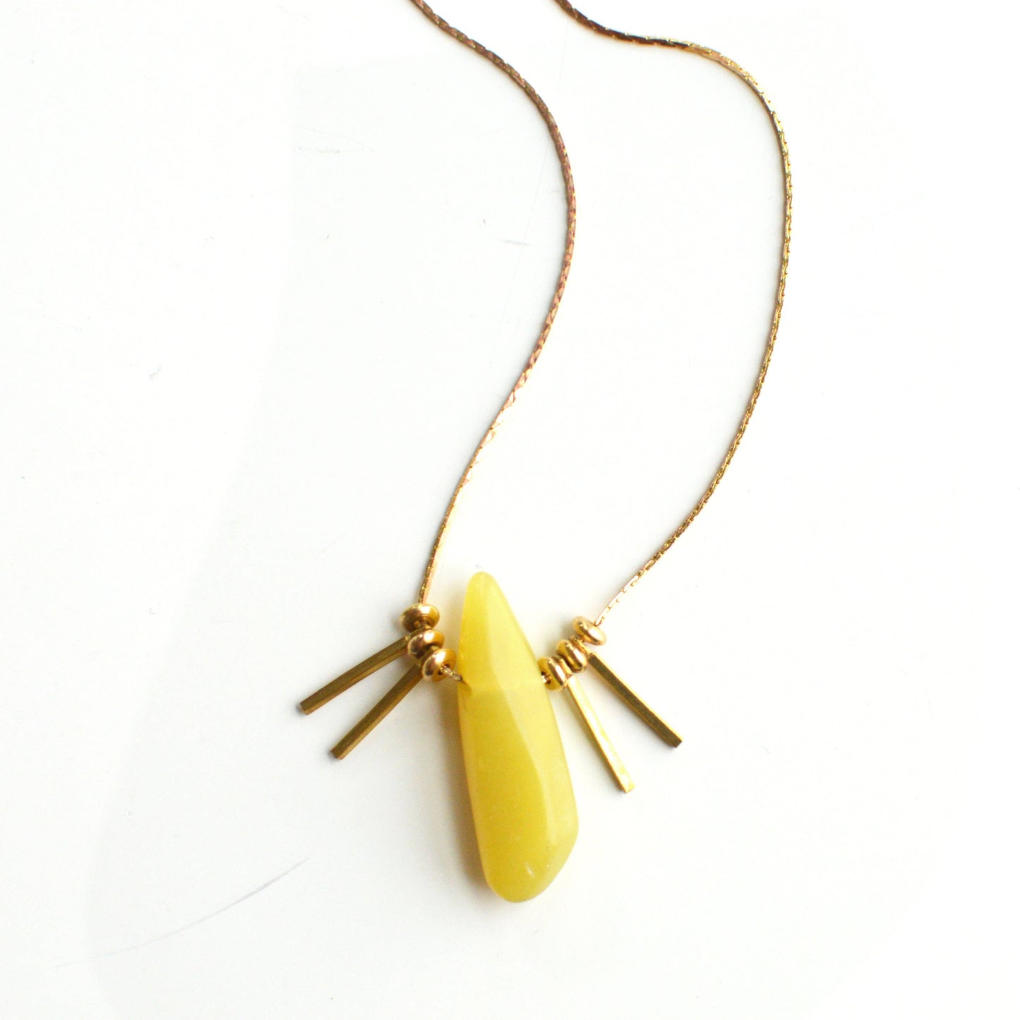 Mabel Necklace w/ Olive Jade