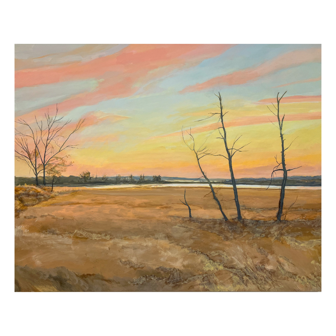 Pink Cloud Marshland Original by Kevin Kiley