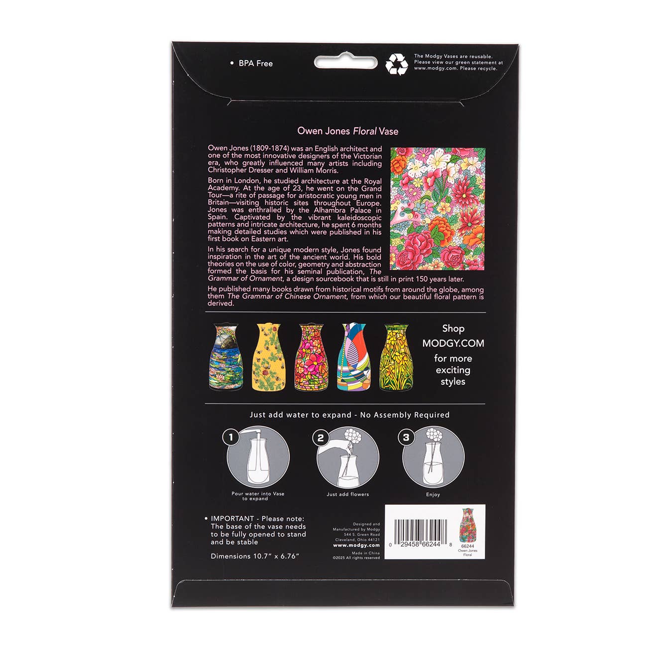 Owen Jones Floral Expandable Vase