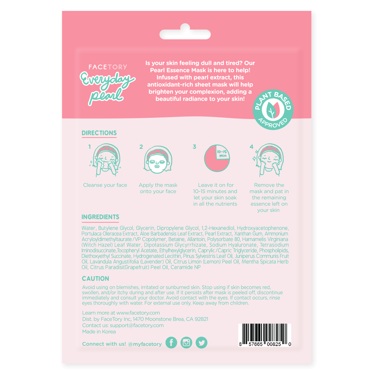 Pearl-Face Mask - Korean Beauty - Brightening - Everyday