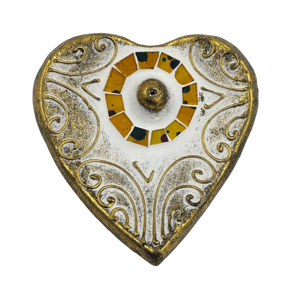 Incense Stick Burner - Mosaic Heart