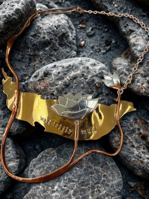 Waterlily Mud necklace by A.H. Szabo Designs
