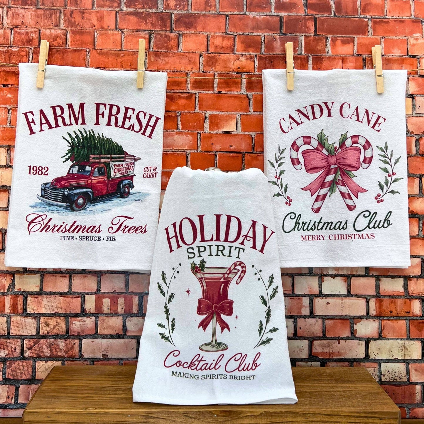 Farm Fresh Christmas Trees Tea Towels - Christmas Towel