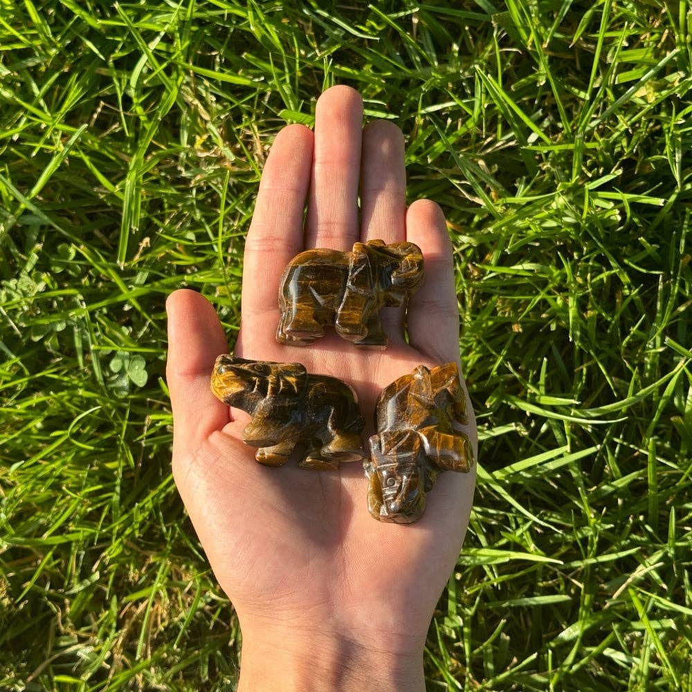Crystal Elephant - Tiger's Eye