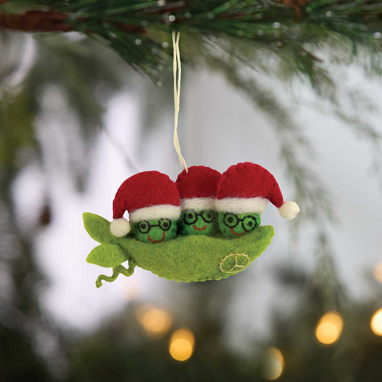 Peas on Earth Christmas Ornament