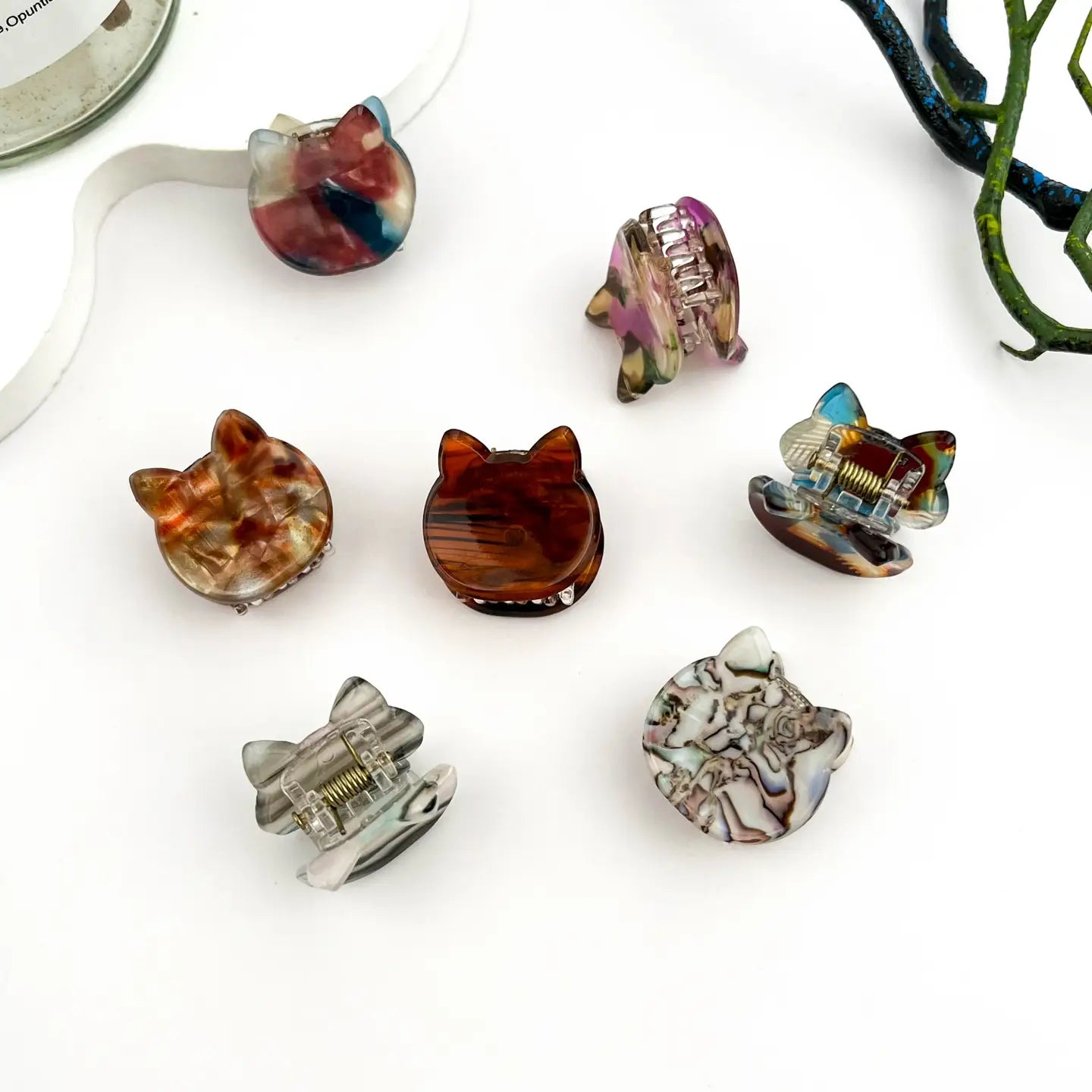 Mini Cat Hair Claw – Cute Acetate Kitty Clip