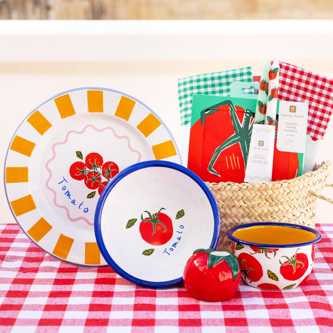 Tomato Taper Dinner Candles 2 Pack