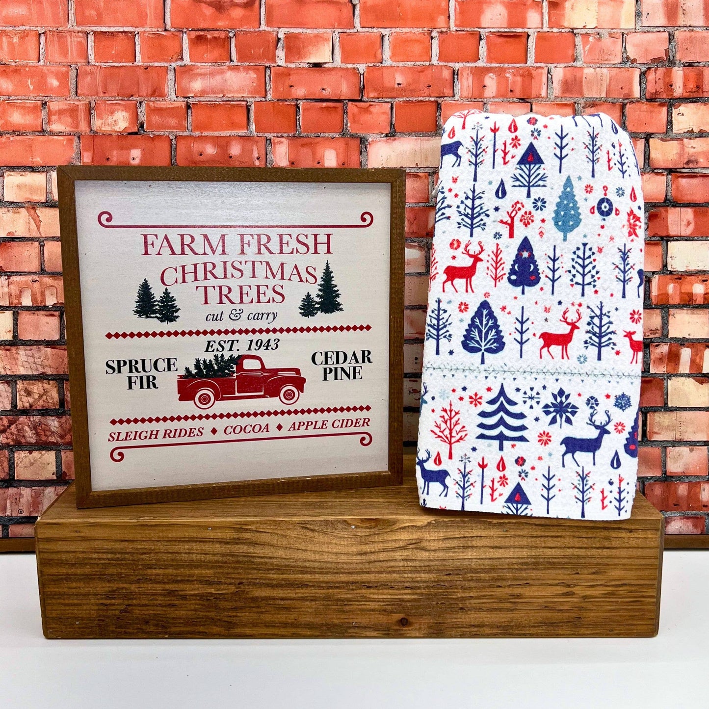 Nordic Christmas - Christmas Decor Waffle Tea Towels
