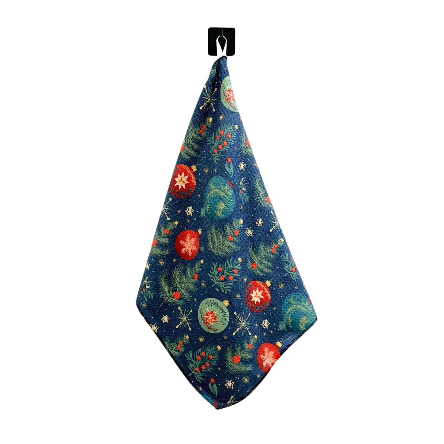 Christmas Ornament Patterned Waffle Kitchen Tea Towels