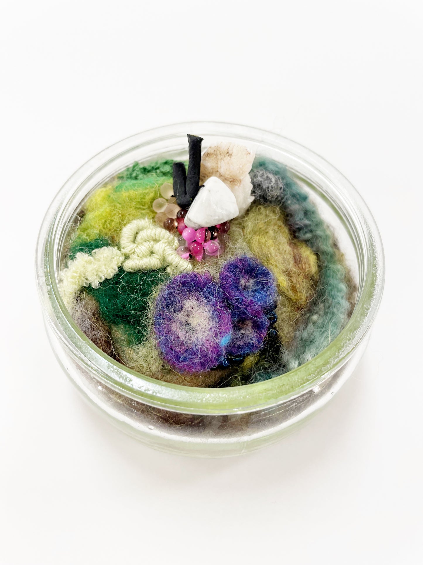 Purple Mini Terrarium by Pillbug Designs