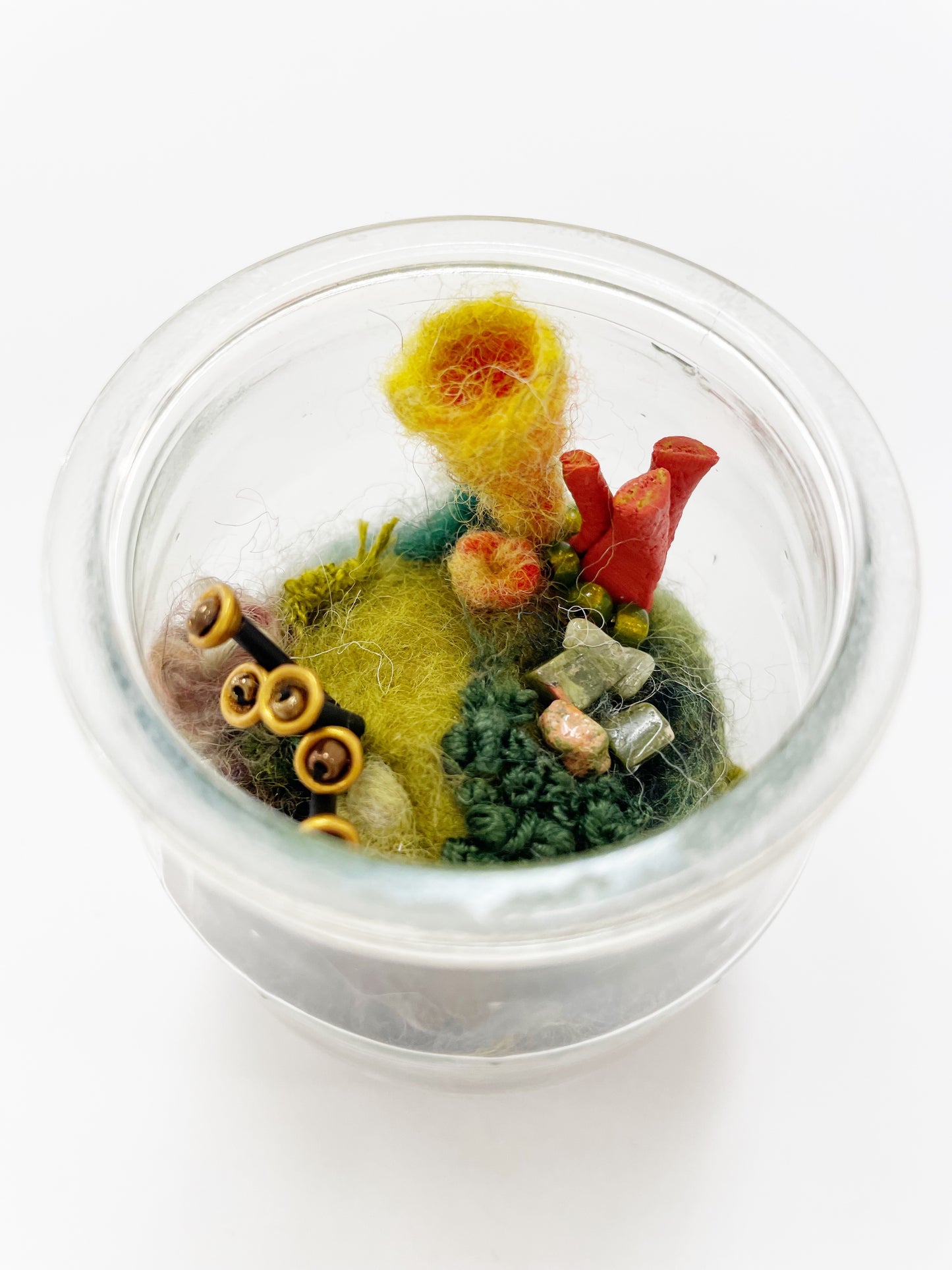 Orange Mini Terrarium by Pillbug Designs