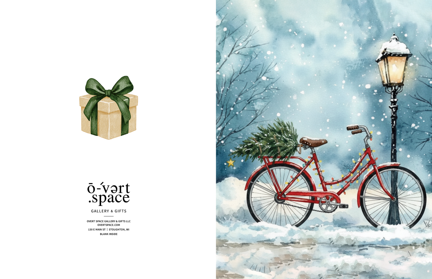 Christmas Bike Greeting Card