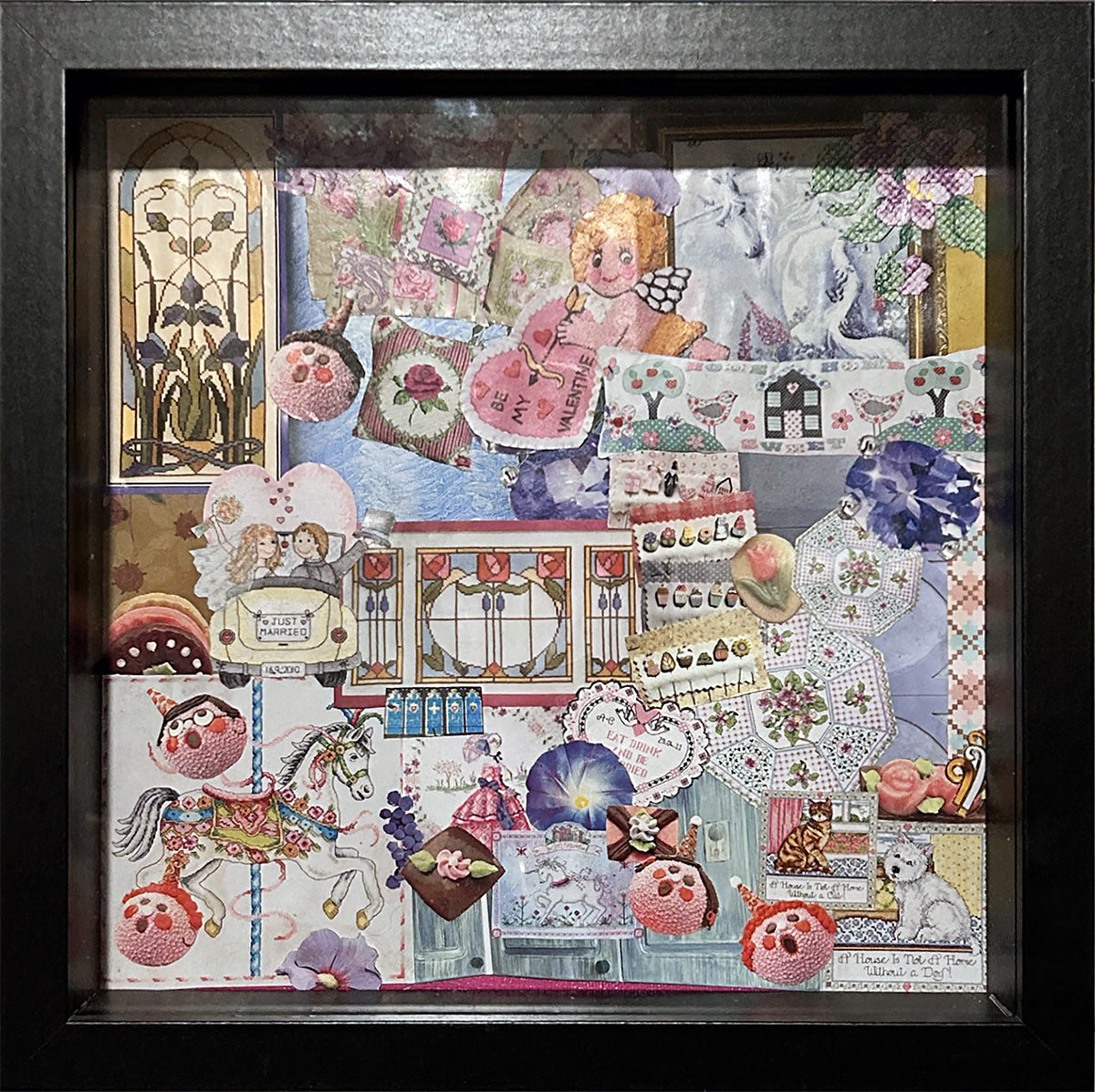Friendship is Magic 10" X 10" Magazine Clippings, Rubber Cement, Pre-Made Frame by Brooklynn Ahnafield