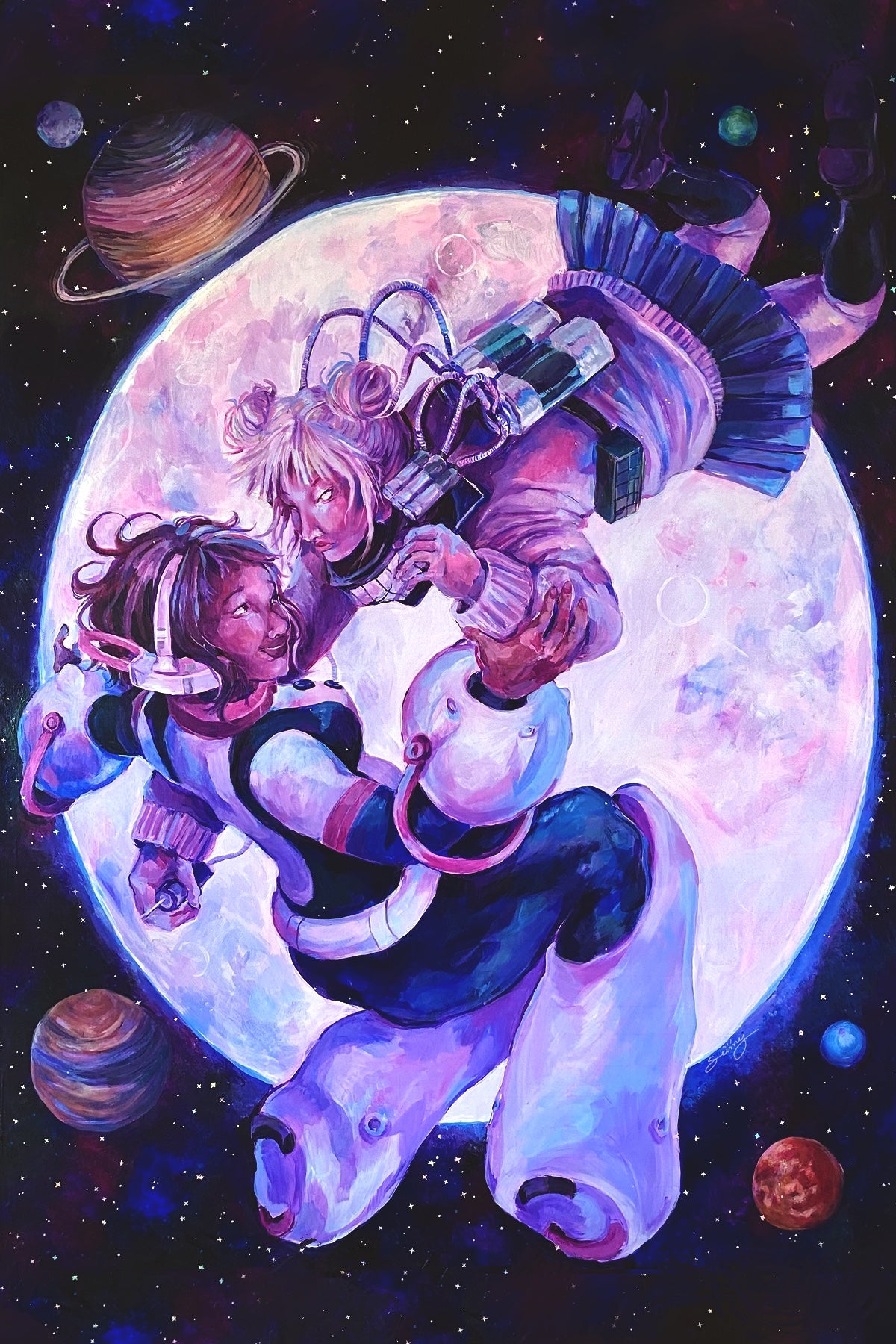 "Girl Talk" 6 x 4 Art Print