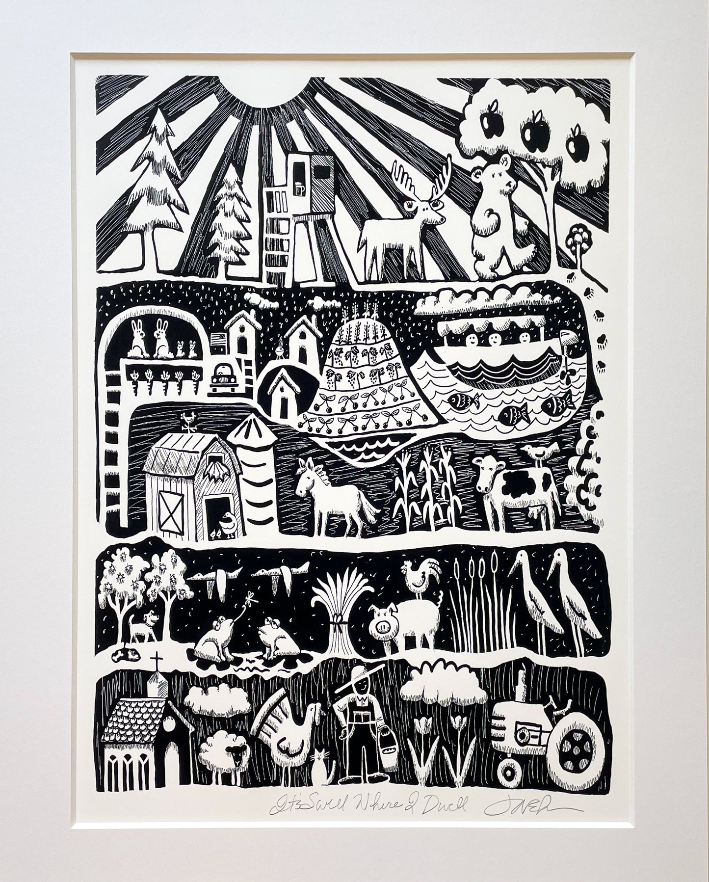 Its Swell Where I Dwell Art Print by Janet Nelson