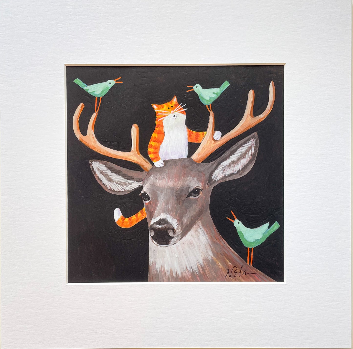 Call of the Ginger Art Print by Janet Nelson