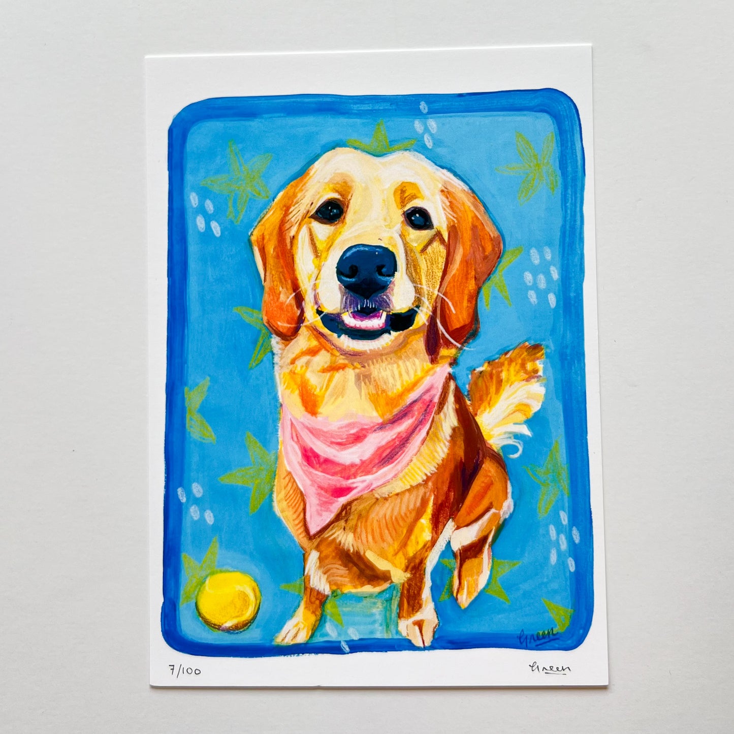 Throw the Ball Mini Print
