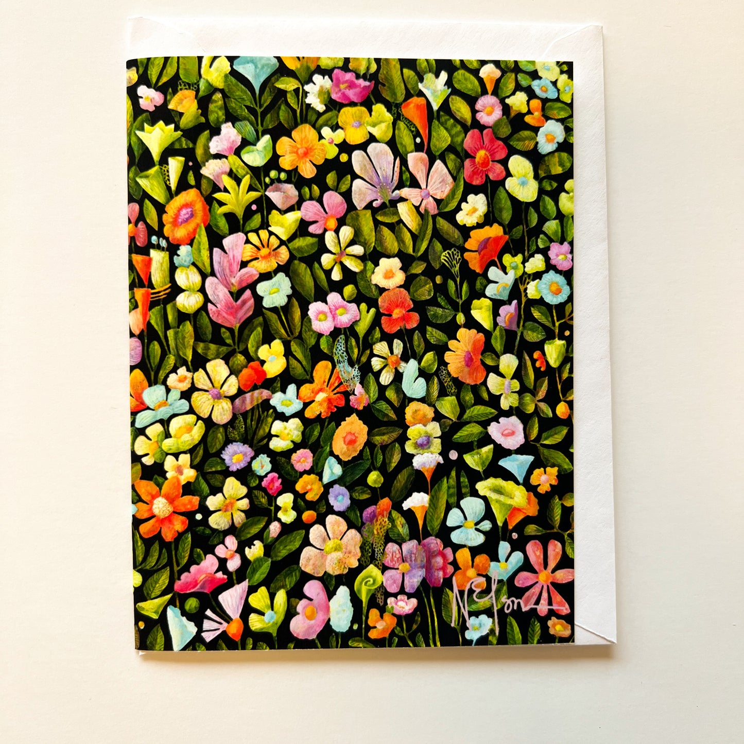 Ready to Play Floral Art Card