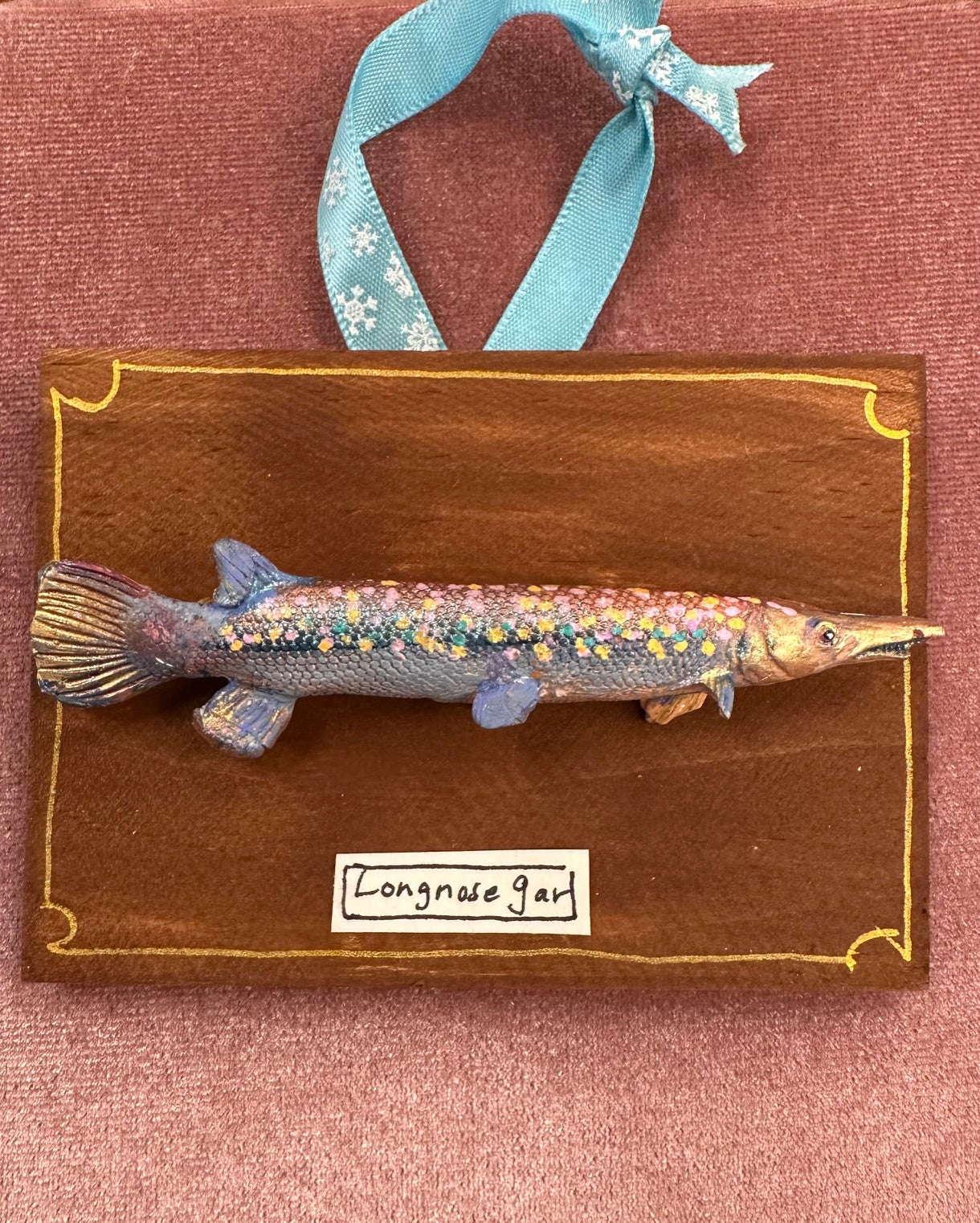 Longnose Gar Holiday Ornament by Pillbug Designs