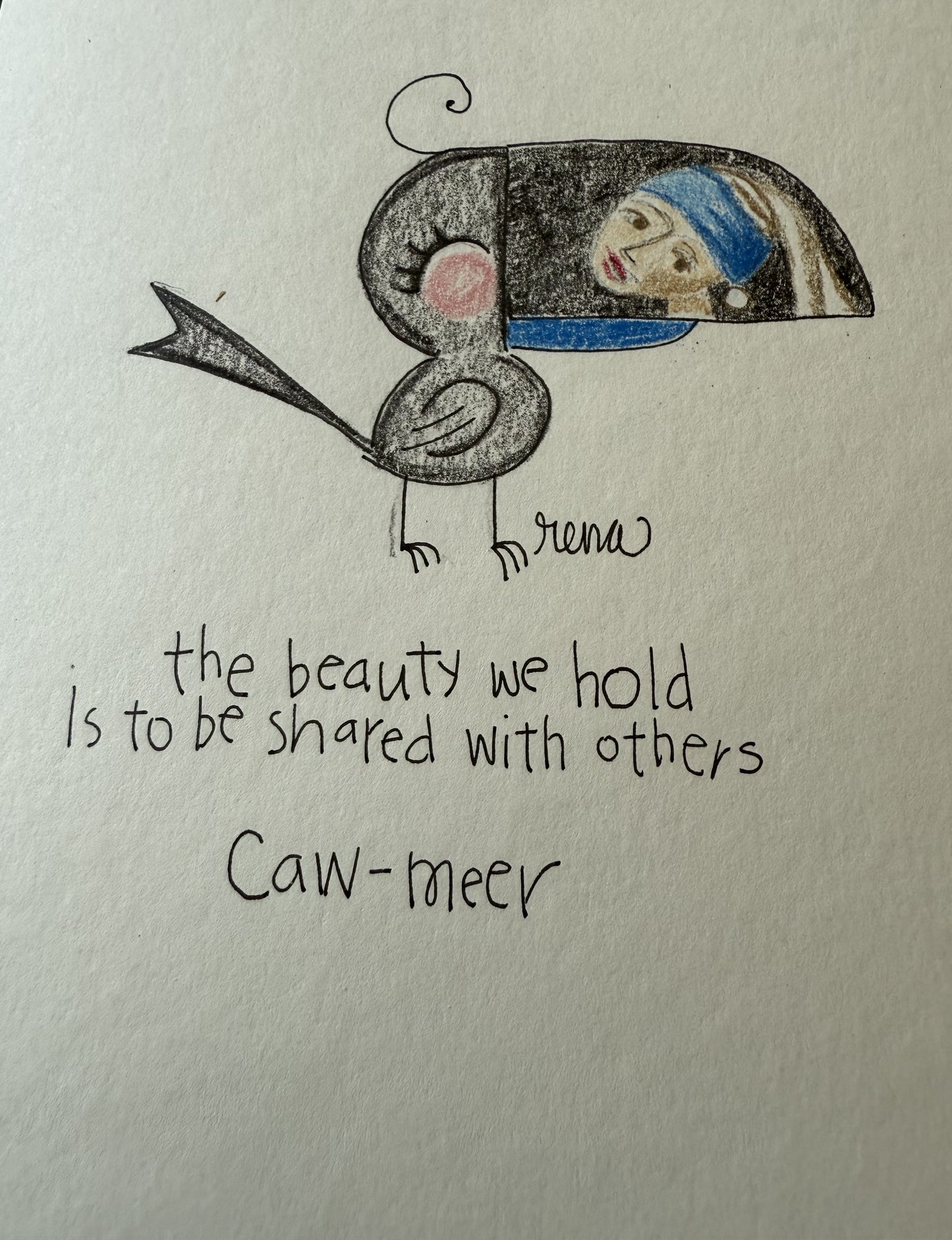 Caw Artist Greeting Card