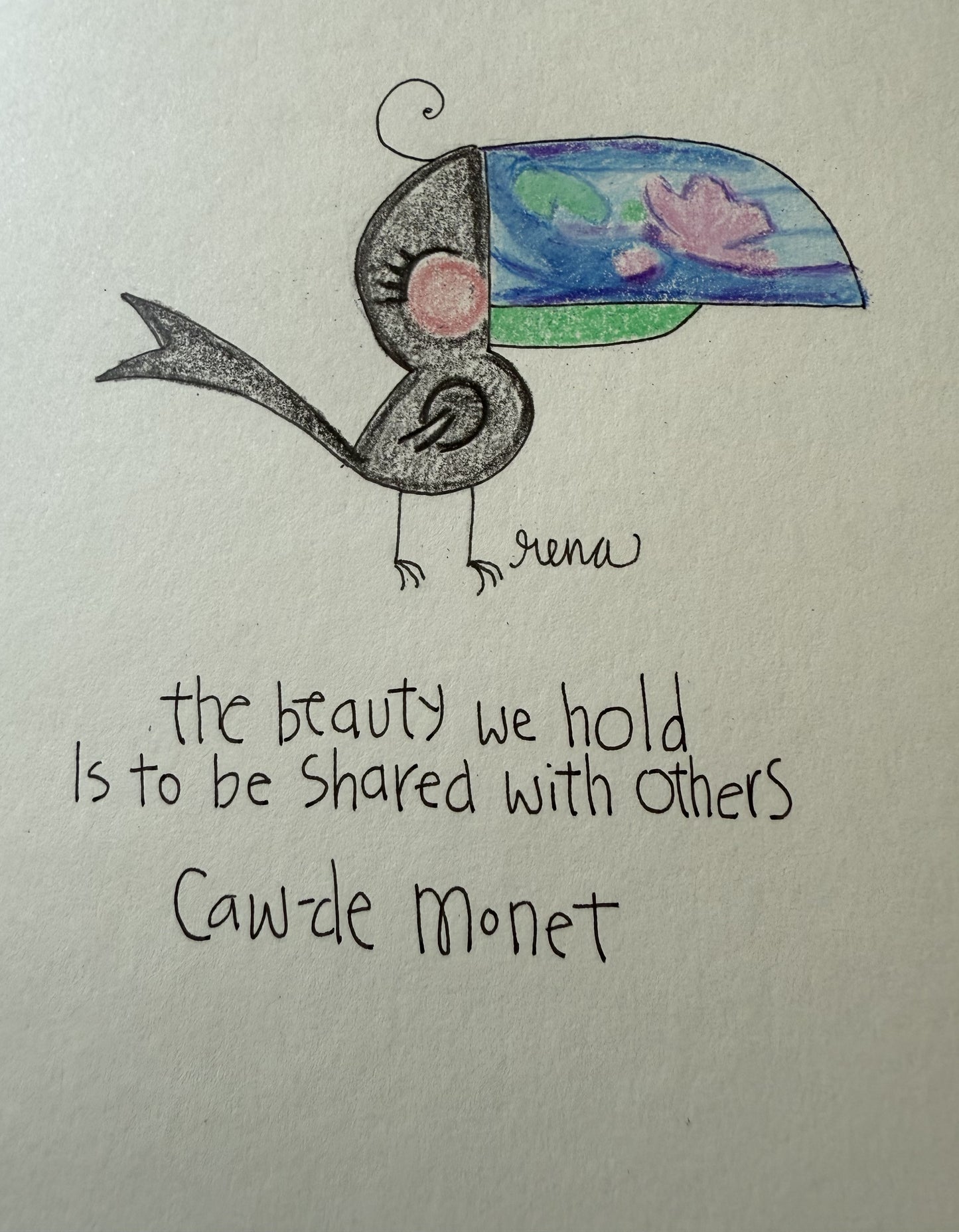 Caw Artist Greeting Card