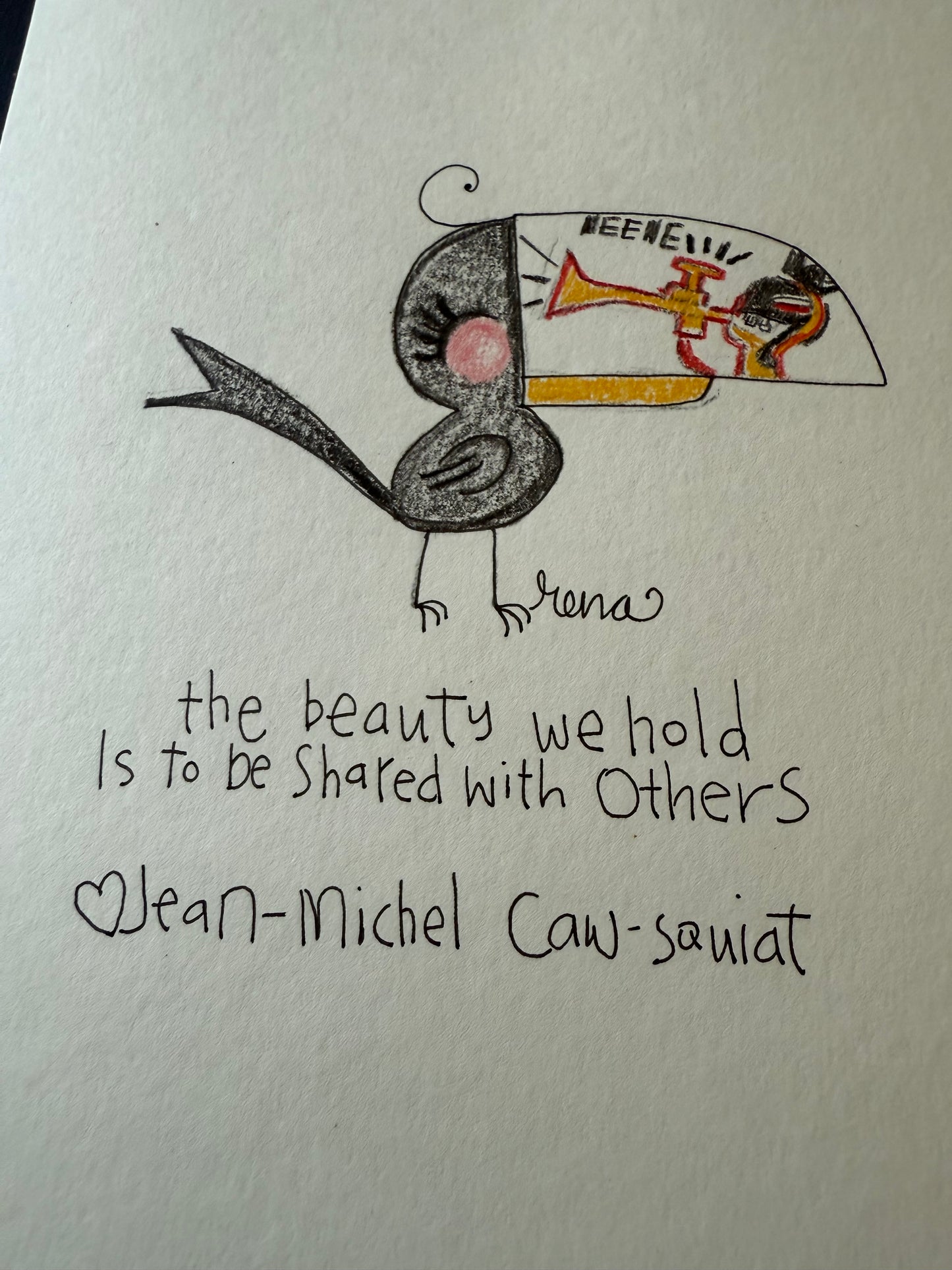 Caw Artist Greeting Card
