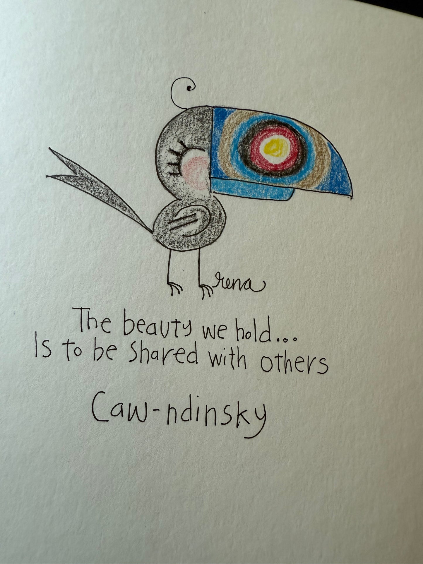 Caw Artist Greeting Card