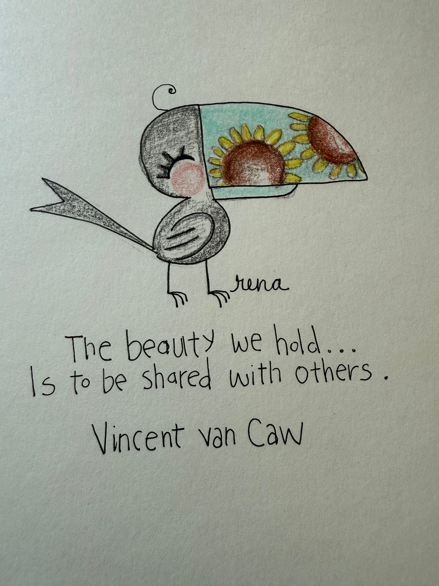Caw Artist Greeting Card