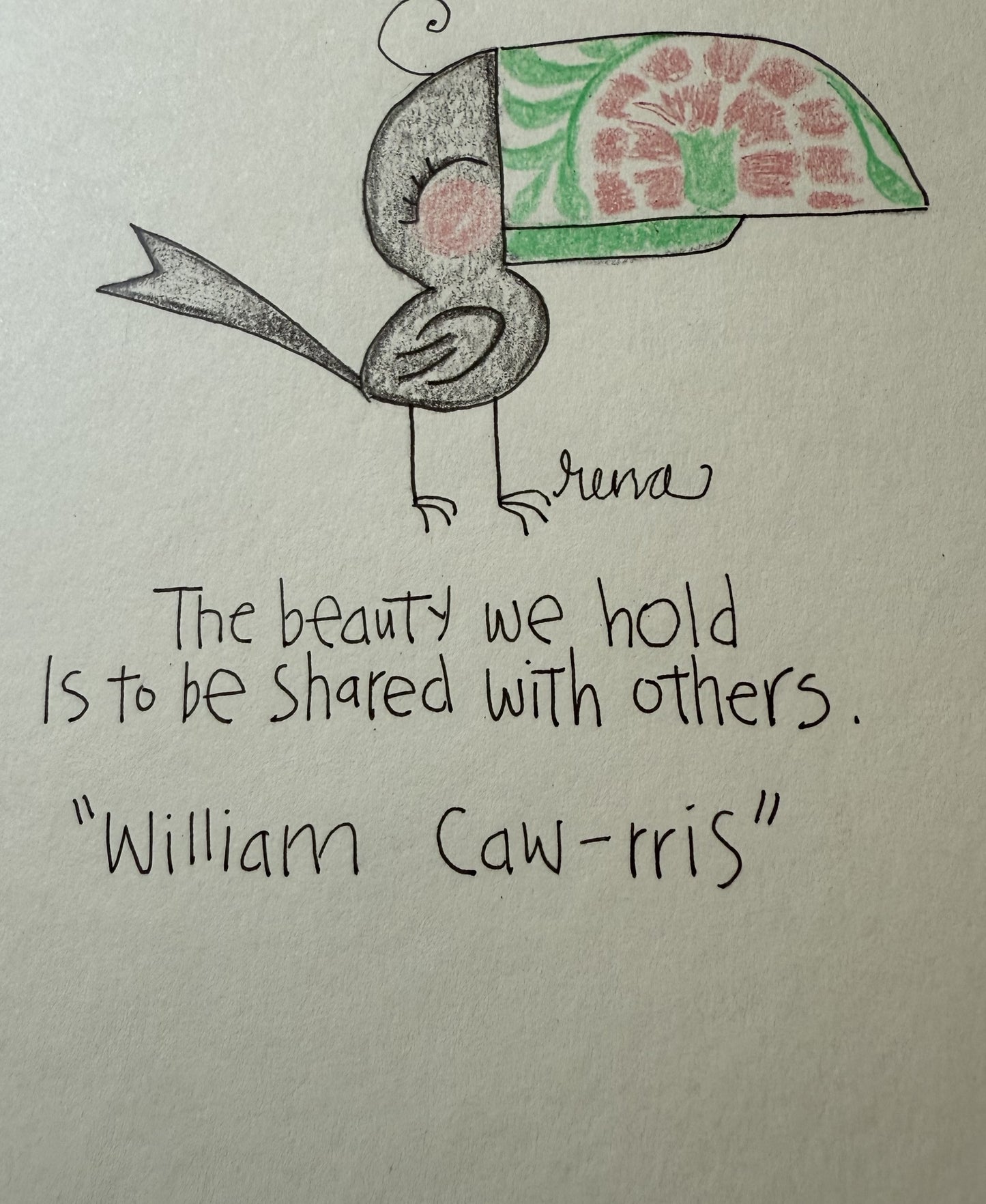 Caw Artist Greeting Card