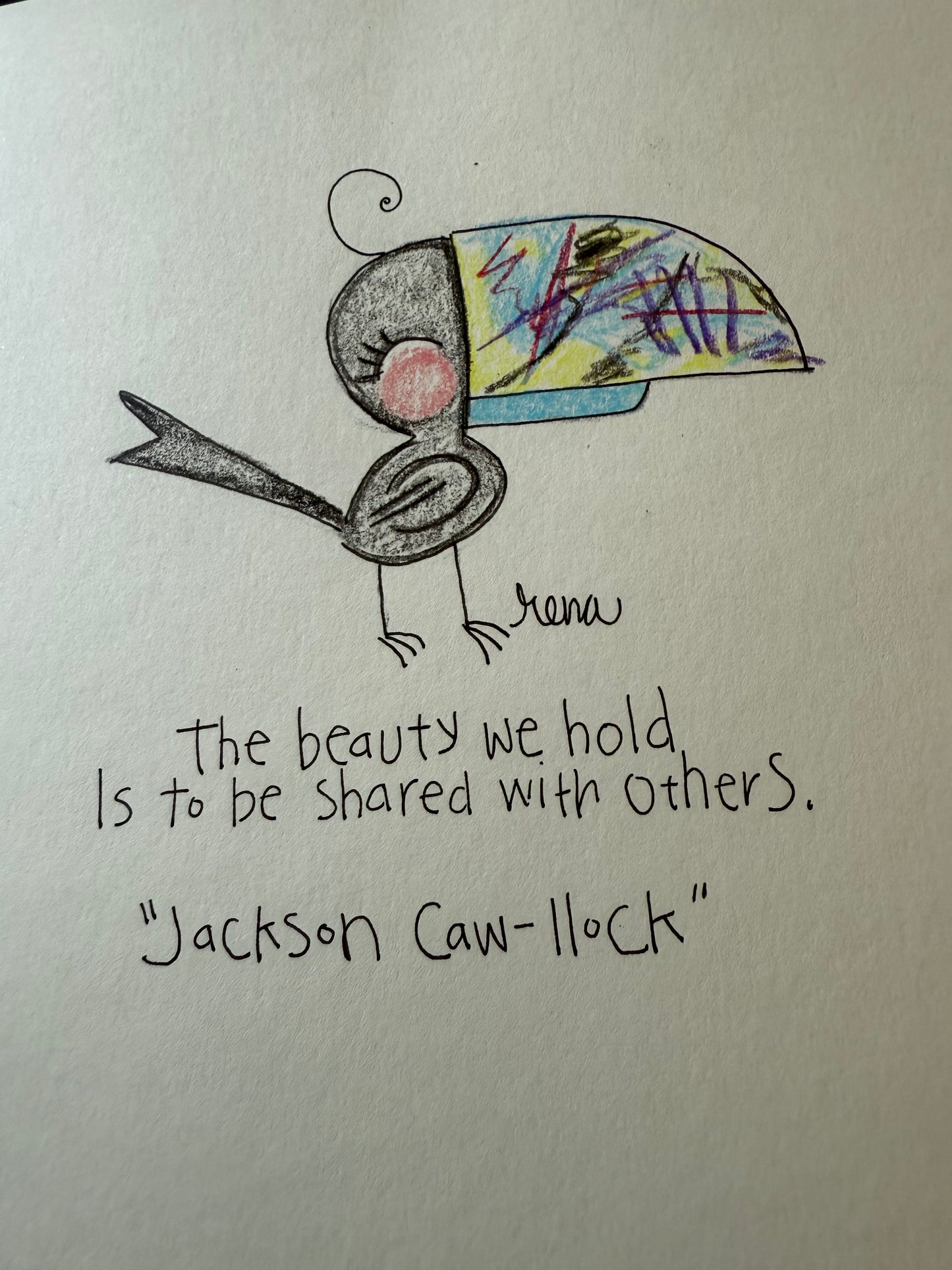 Caw Artist Greeting Card