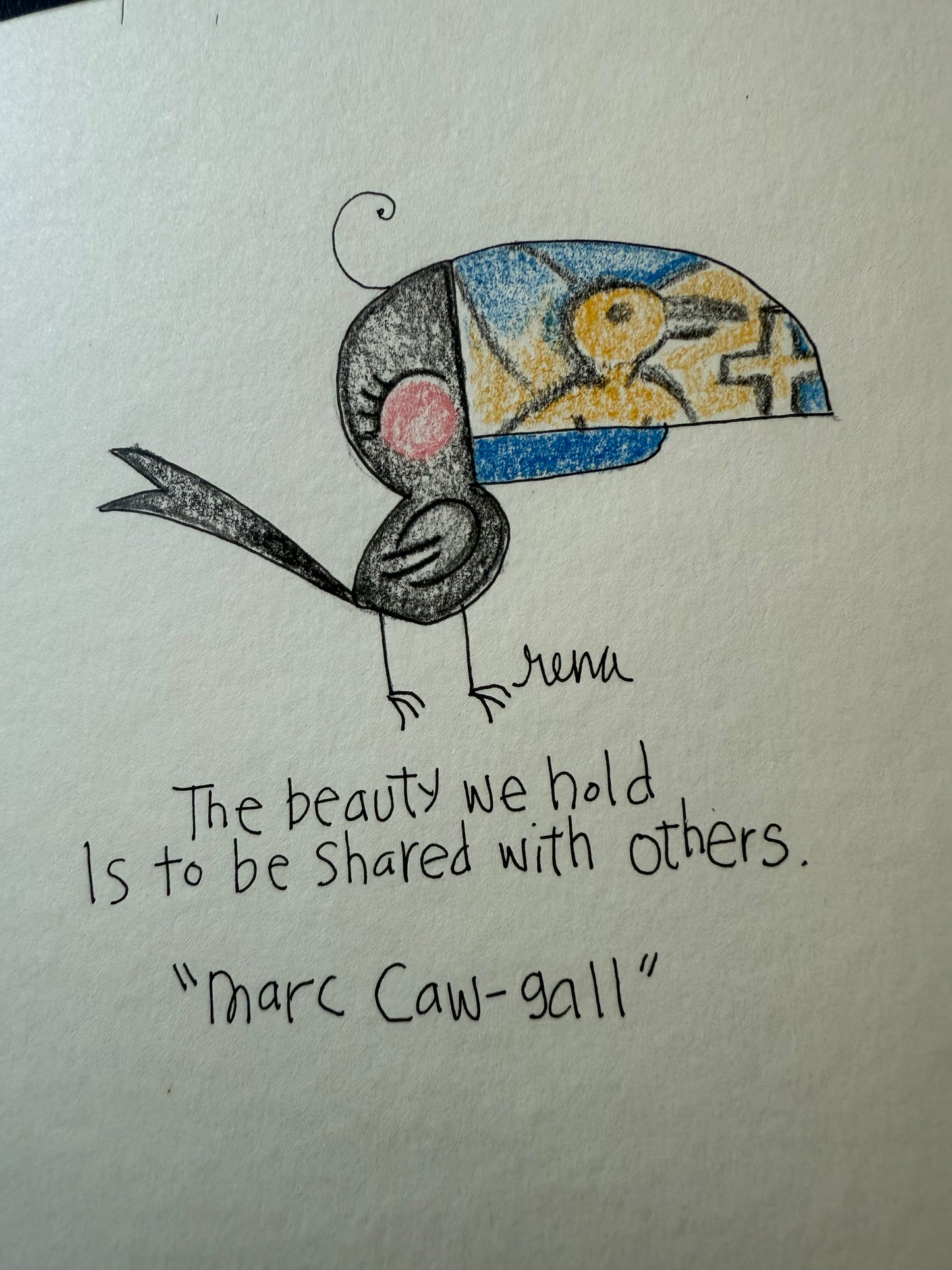Caw Artist Greeting Card