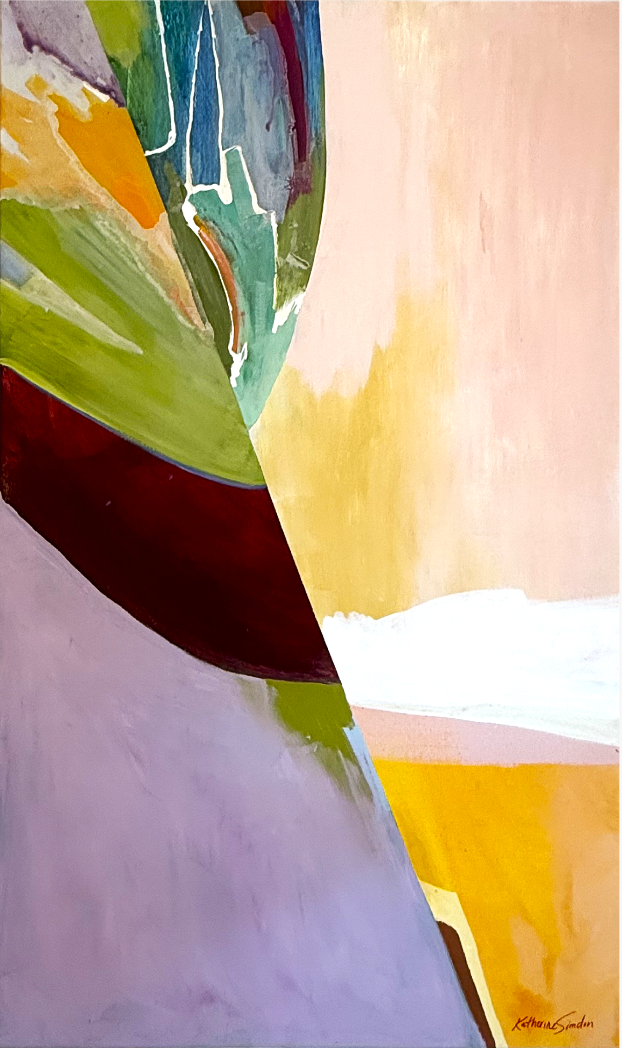 Leaf in the Wind, 60"x36" Canvas by Katherine Simdon