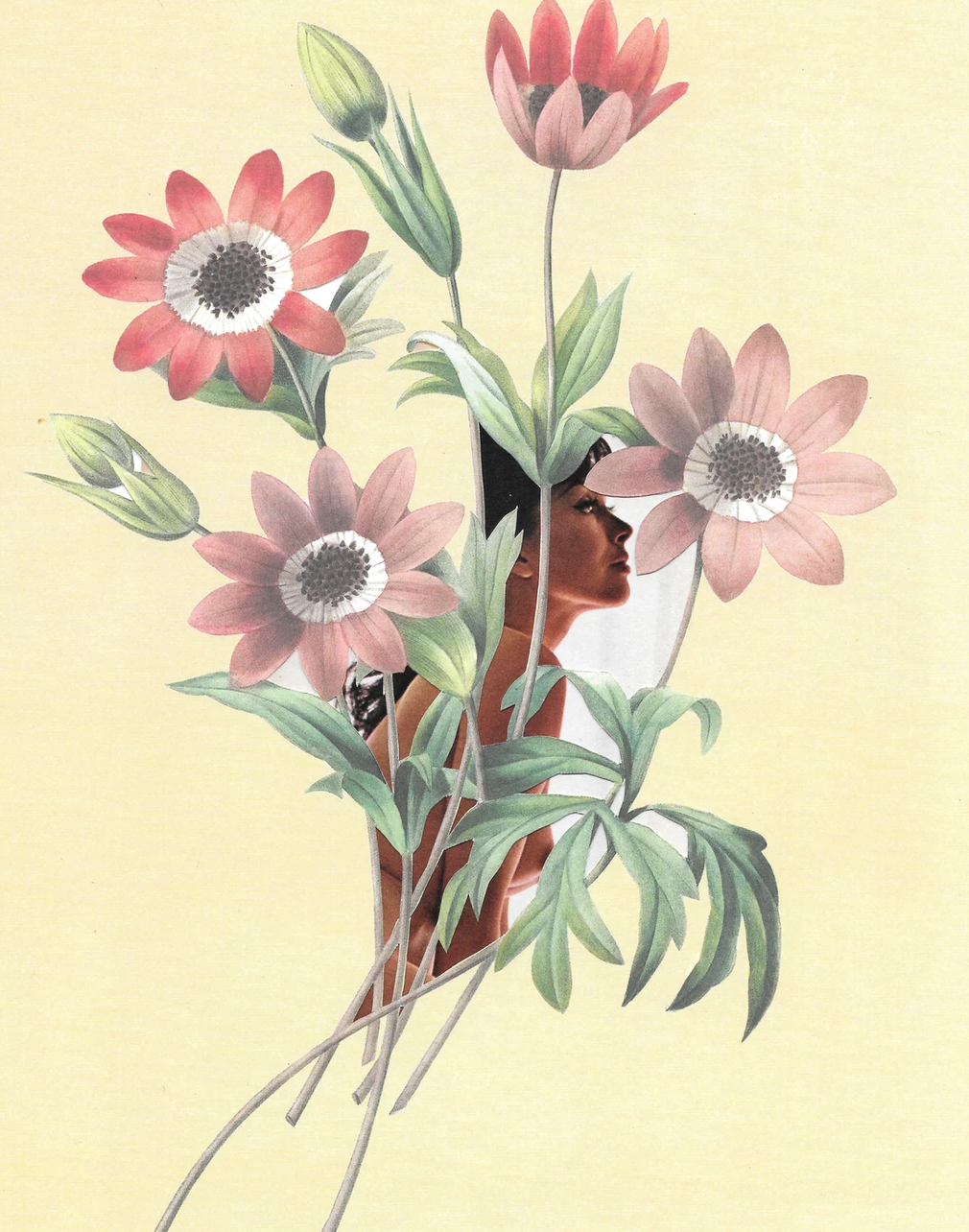 Vintage Floral Femmes Art Prints