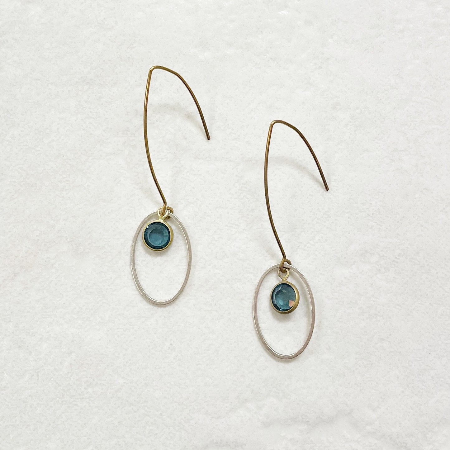 Sky Mixed Metal Earrings by Tamara Tsurkan