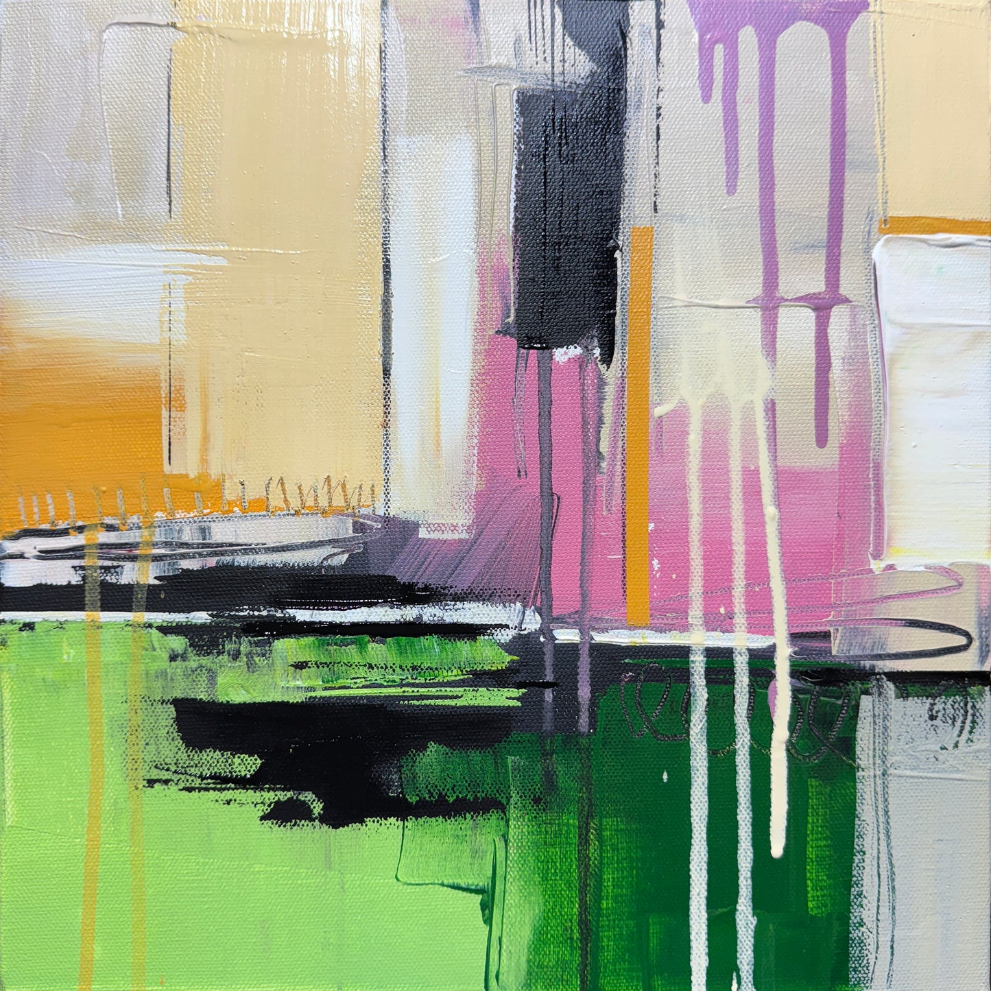 Abstract Landscape 2, 12" x 12", Acrylic on canvas by Dave Watkins