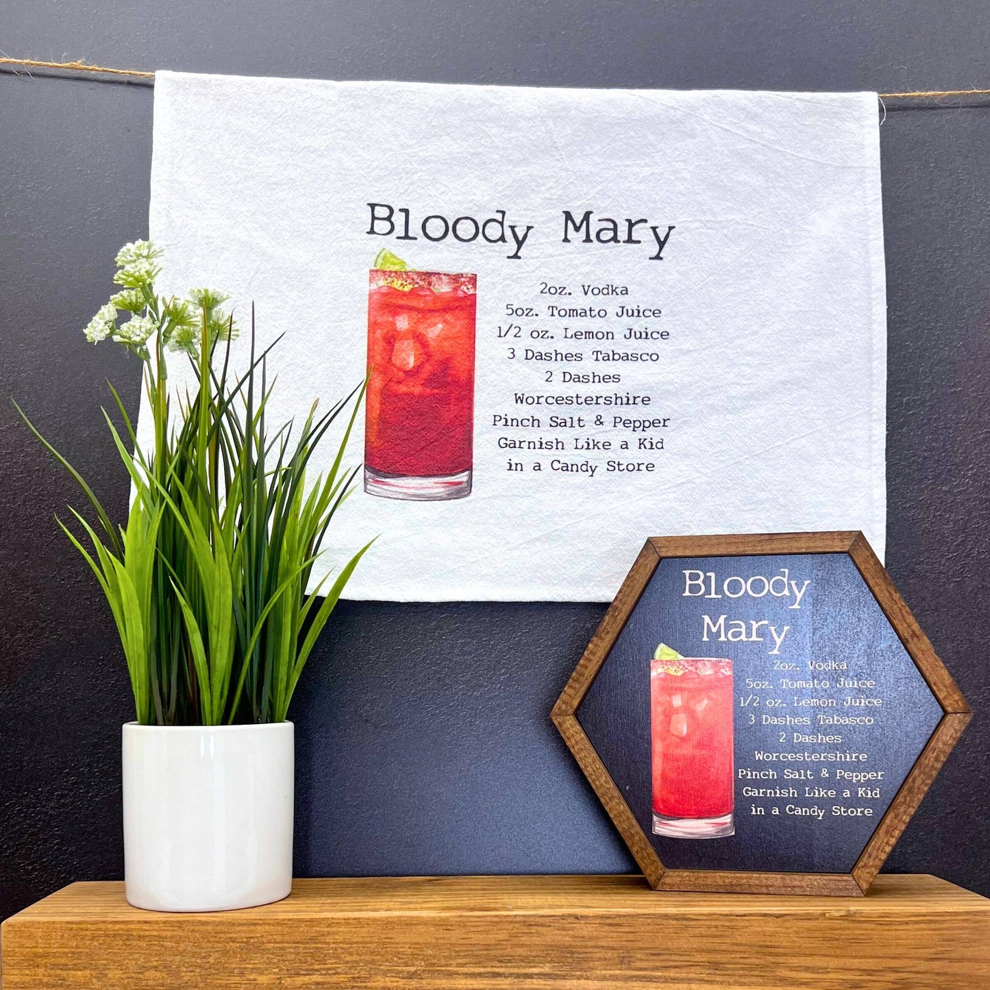 Bloody Mary Cocktail Bar Towel - Driftless Tea Towels