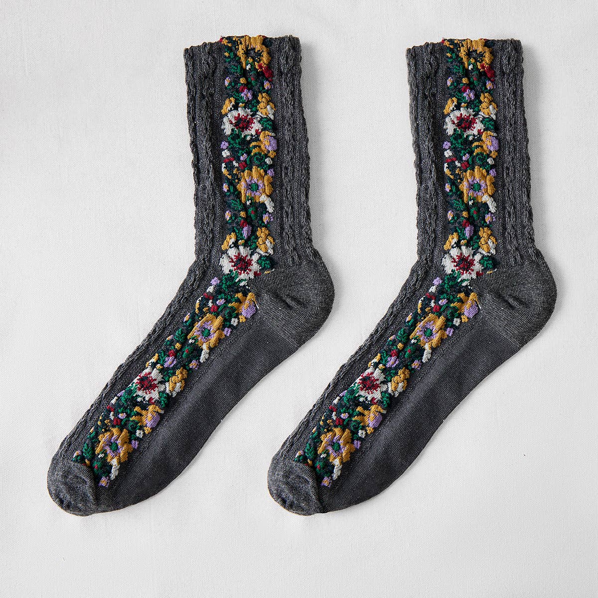 Rufia - Vintage Floral Print Summer Socks