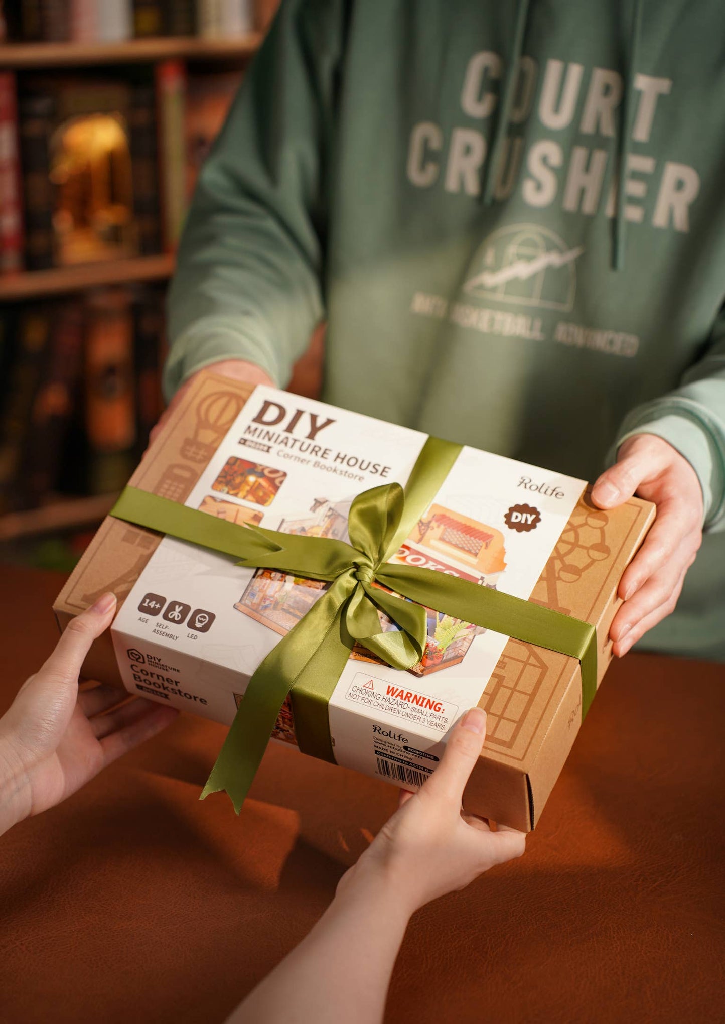 Corner Bookstore- DIY Miniature House Kit