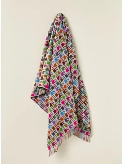 Contemporary Windowpane - 100% Pure Merino Throw