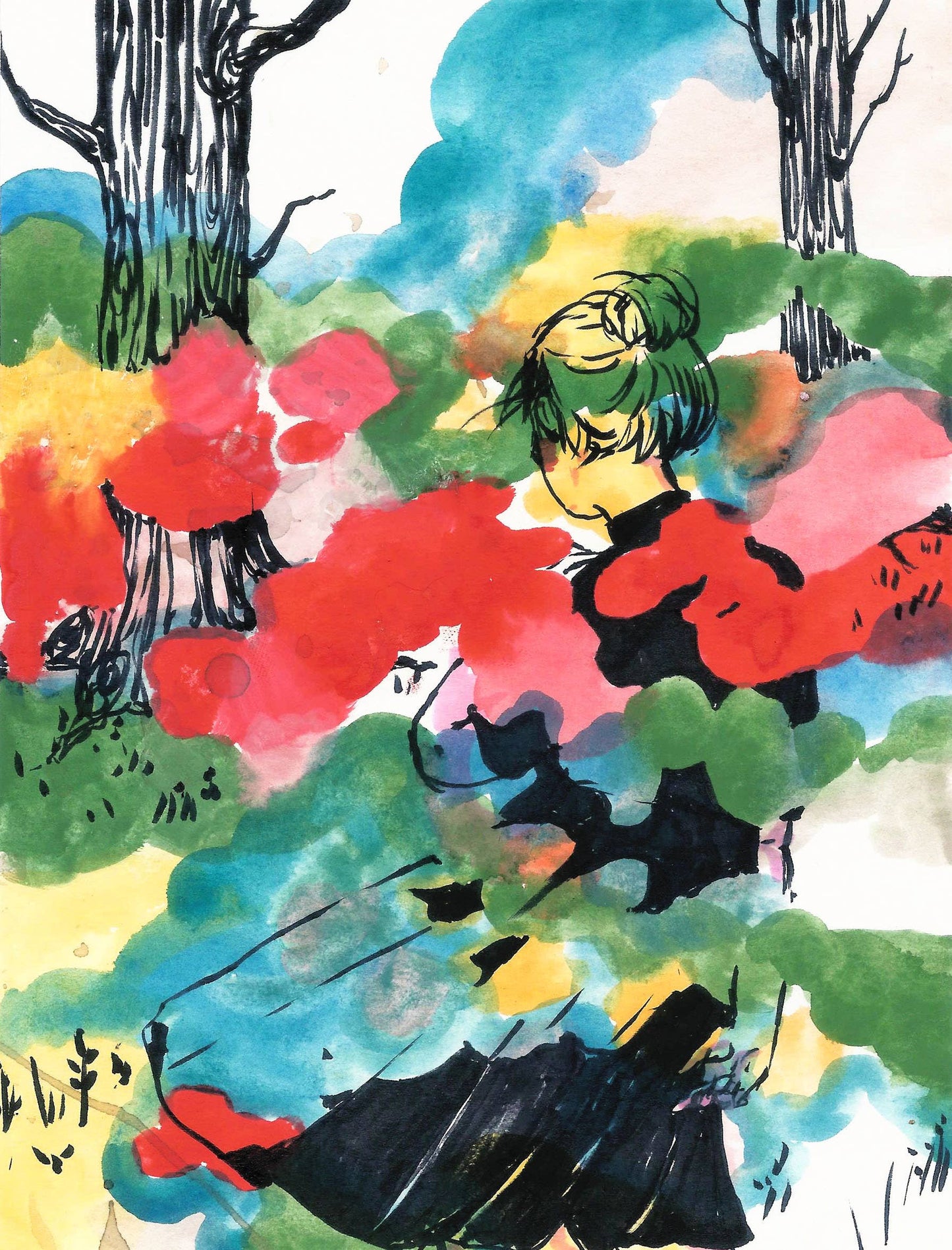 "In the Woods": 8x10 Inches Print