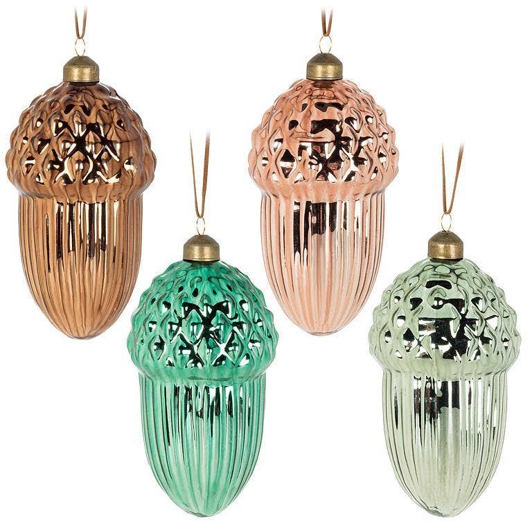 Extra Large Acorn Glass Ornaments