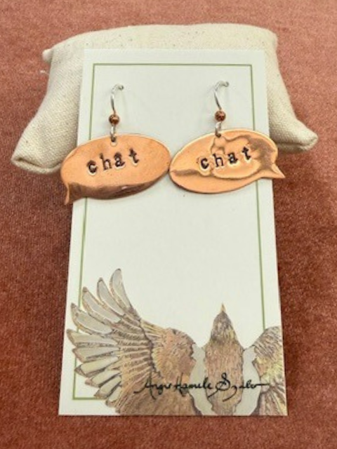 Chat earrings by A.H. Szabo Designs