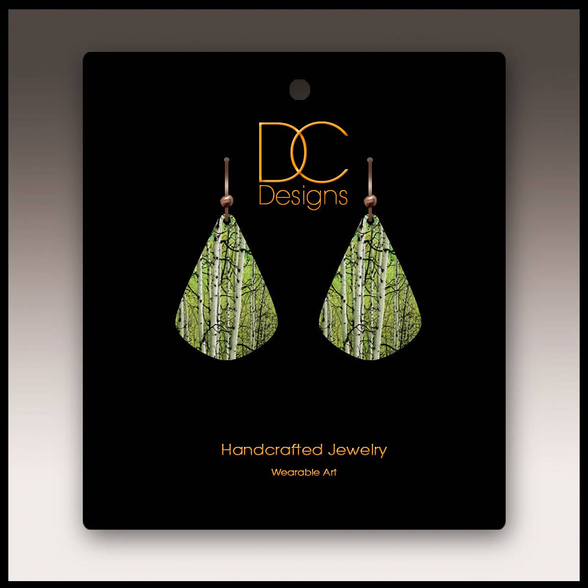 Aspen Grove Nature Photography Short Drop Handmade Earrings