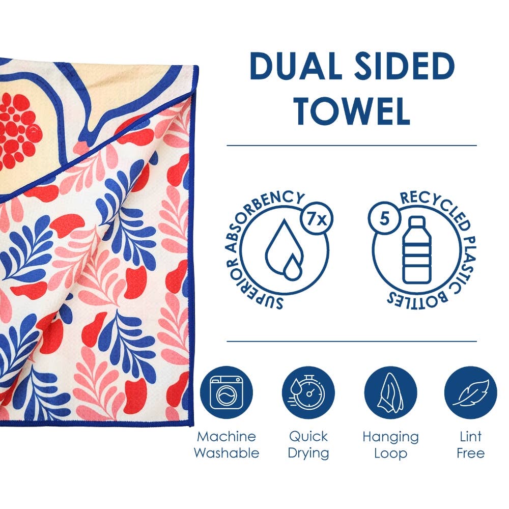 Figs - Dual Sided Hand Towel- Microfiber Kitchen Towel