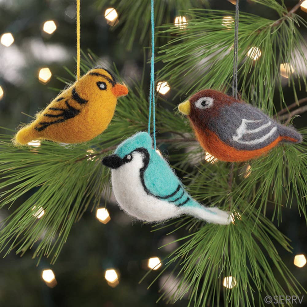 Felted Bird Ornament