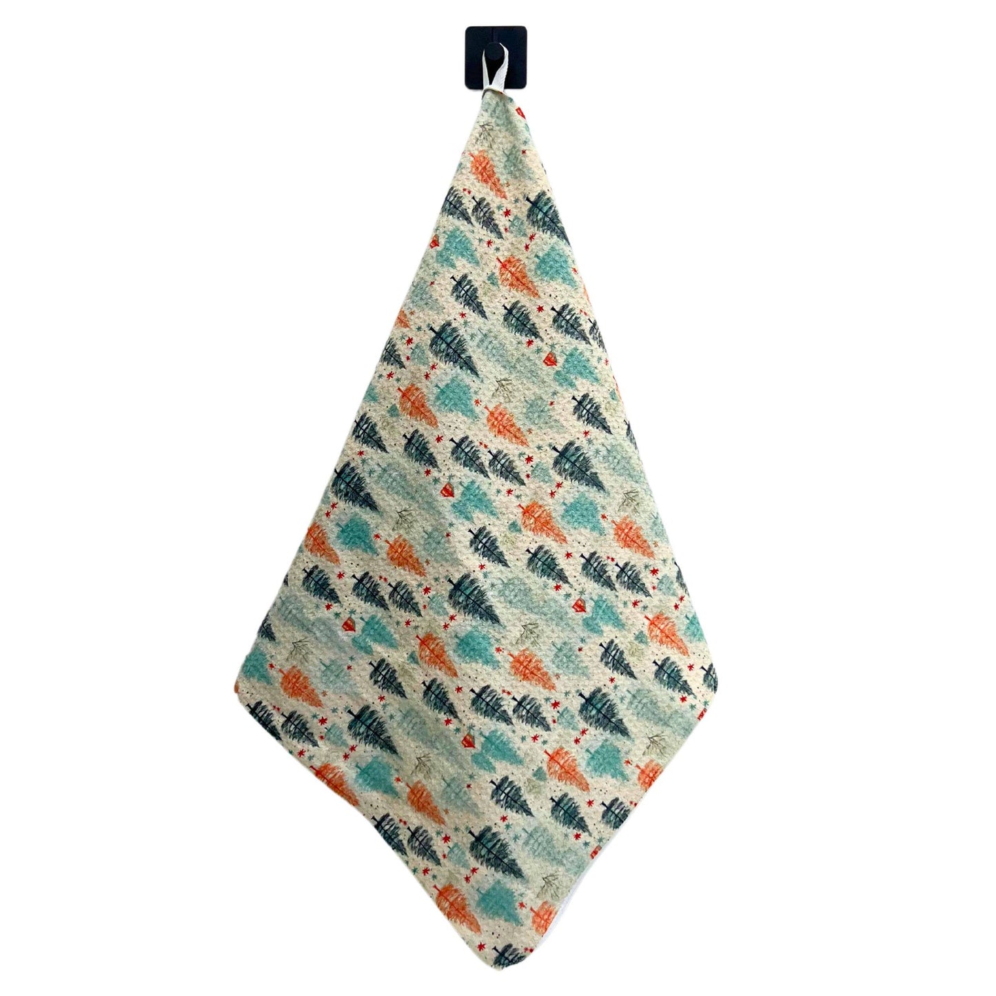Christmas Tree Patterned Christmas Decor Waffle Tea Towels
