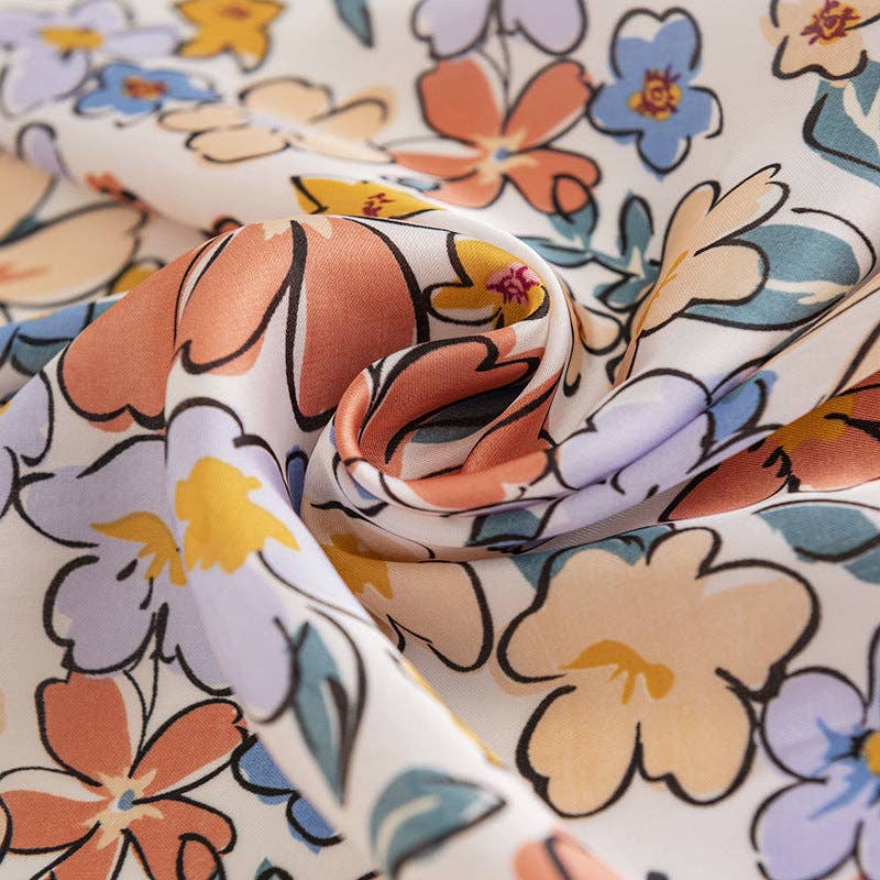 Cute Floral Square Scarf